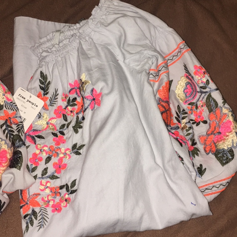 ‼️SOLD ‼️FREE PEOPLE Fleur De Jour Embroidered - Picture 4 of 5